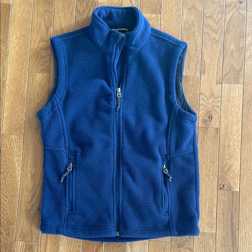 Port Authority Navy Blue Fleece Vest size youth medium